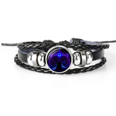 12 Zodiac Constellation Bracelet Luminous Braided Design Bracelet For Men Women Kids