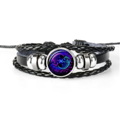 12 Zodiac Constellation Bracelet Luminous Braided Design Bracelet For Men Women Kids