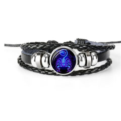 12 Zodiac Constellation Bracelet Luminous Braided Design Bracelet For Men Women Kids