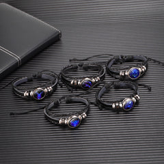 12 Zodiac Constellation Bracelet Luminous Braided Design Bracelet For Men Women Kids