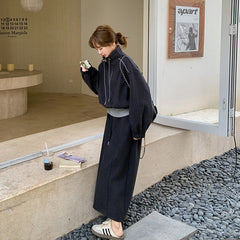 Casual Sporty Versatile Unique Skirt Two-piece Set