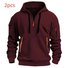 Dropped Shoulder Hooded Sweatshirt Men's Women's Plus Size Loose Pullover Fashion Sweatshirt