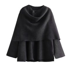 Women's Loose Casual Cape Knitted Sweater Coat