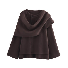 Women's Loose Casual Cape Knitted Sweater Coat